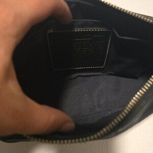 Vintage Black Leather Coach Handbag